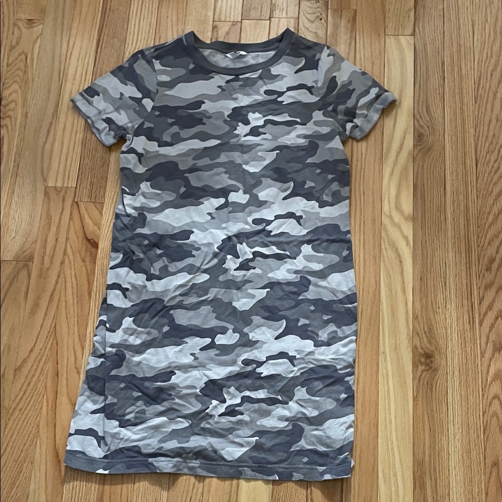 Sonoma Gray Camouflage T Shirt dress